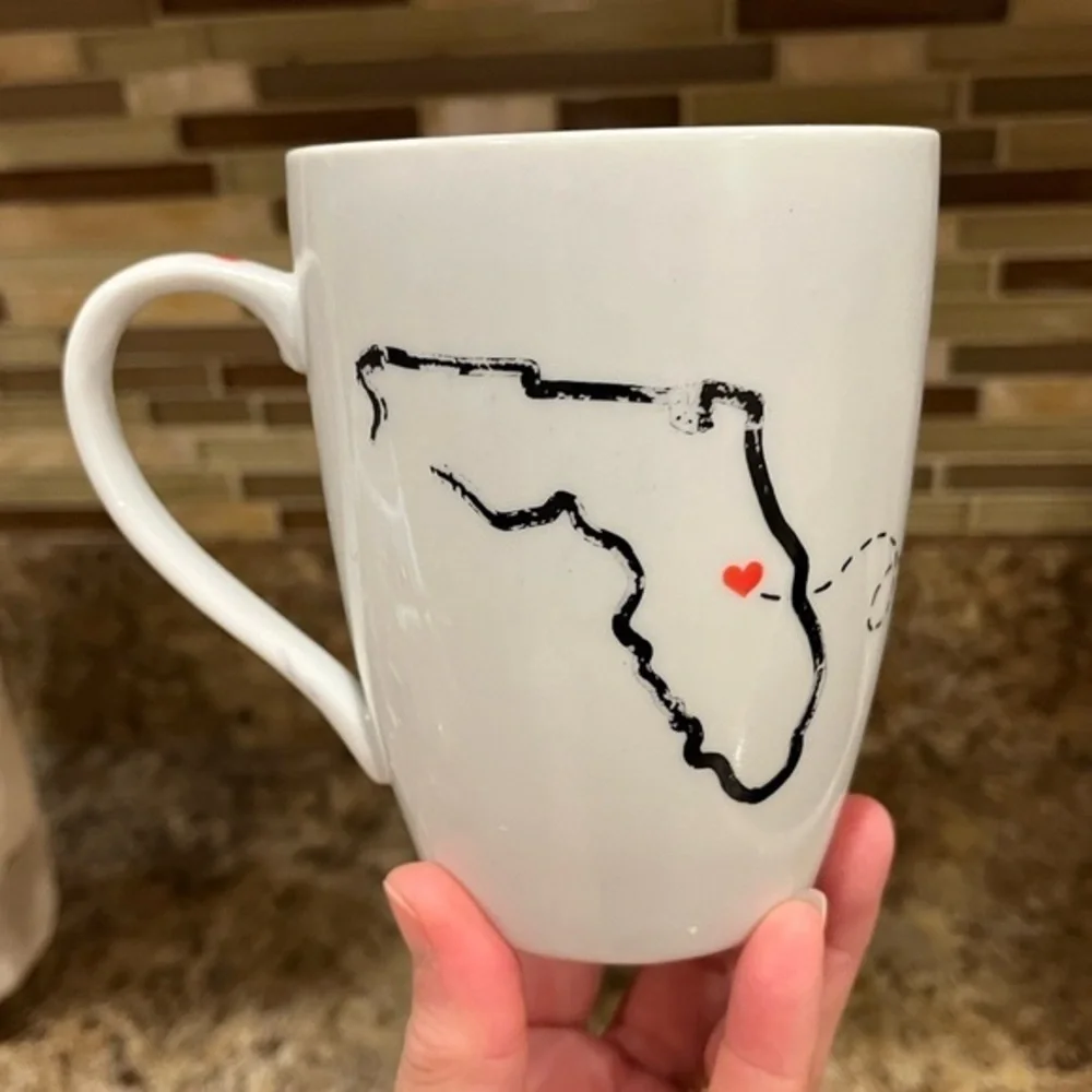 Crate&Barrel Snowbird Mug New Hampshire to Florida Winter Travel